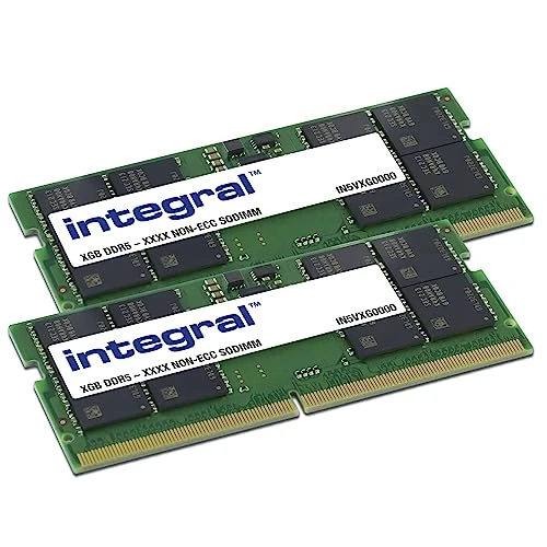 Integral 16GB Kiti (2x8GB) DDR5 RAM 4800MHz SODIMM Dizüstü Dizüstü MacBook RAM Modülü ürün görseli 1