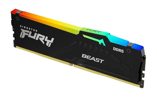 Kingston FURY Beast Black RGB EXPO 16 GB 6000MT/s DDR5 CL30 DIMM Masaüstü Oyun Belleği Tek Modül - KF560C30BBEA-16 ürün görseli 1
