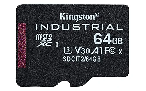 Kingston Endüstriyel microSD -64 GB microSDHC Endüstriyel C10 A1 pSLC kart adaptörsüz tekli paket - SDCIT2/64GBSP ürün görseli 1