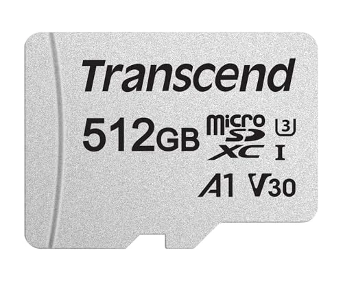 Transcend 512GB microSDXC/SDHC 300S hafıza kartı / adaptörlü hafıza kartı TS512GUSD300S / 95 MB'a kadar okuma ve 40 MB'a kadar yazma ürün görseli 1