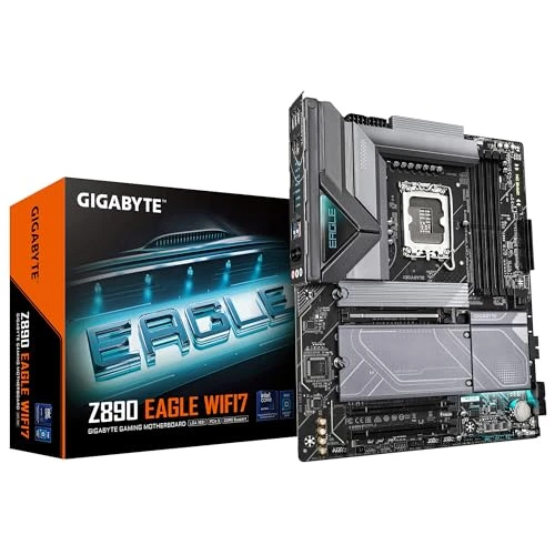 GIGABYTE Z890 Eagle WIFI7 anakart - Intel Core Ultra (Seri 2) CPU'ları, 14+1+2 fazlı VRM'yi, 8800MHz DDR5'e (OC), 1xPCIe 5.0 + 3xPCIe 4.0, Wi-Fi 7, 2.5GbE LAN, Thunderbolt 4'ü destekler ürün görseli 1
