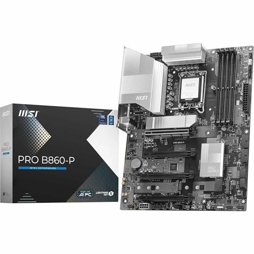 MSI PRO B860-P anakart, ATX - Intel Core Ultra işlemcileri (Seri 2), LGA 1851-12 DRPS, DDR5 Memory Boost (8600+ MT/s OC), PCIe 5.0 x16 ve 4.0 x16, M.2 Gen5, 5G LAN'ı destekler ürün görseli 1