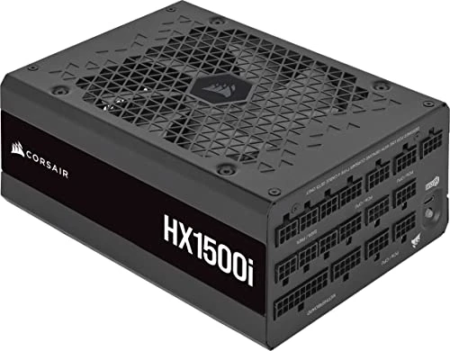 Corsair HX1500i Tamamen Modüler Ultra Düşük Gürültülü ATX Güç Kaynağı - ATX 3.1 ve PCIe 5.1 Uyumlu - CORSAIR iCUE Yazılımı Uyumlu - 80 PLUS Platinum Verimliliği - Siyah ürün görseli 1