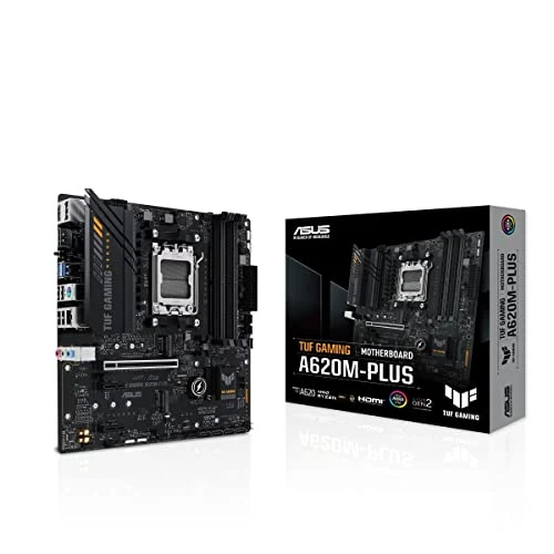 ASUS TUF Gaming A620M-PLUS anakart soketi AMD A620 (Ryzen 7000, Micro-ATX, DDR5 bellek, PCIe 4.0, BIOS Flashback, USB 3.2 Gen 2, Aura Sync) ürün görseli 1