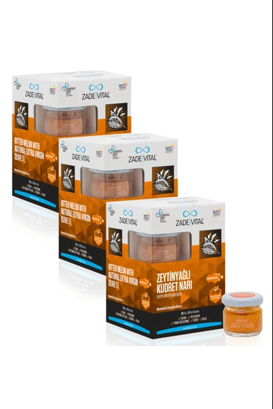 Zade Vital Zeytinyağlı Kudret Narı 20 ml x 8 Cam Kavanoz 3 Adet ürün görseli 1