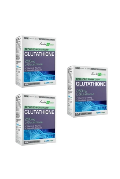 Suda Vitamin Glutathione 250 Mg 30 Vegan Kapsül 3 Adet ürün görseli 1