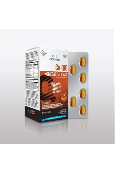 Zade Vital Co-Q10 & Omega 3 30 Kapsül ürün görseli 1