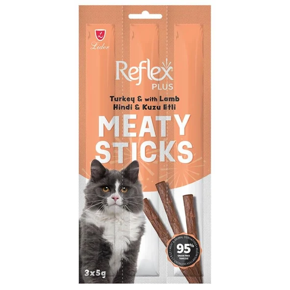 Reflex Plus Hindi ve Kuzulu Sticks Kedi Ödül Maması 5 Gr 3 Lü ürün görseli 1