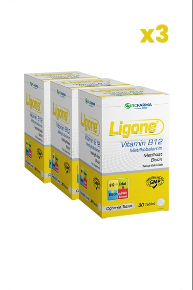 Ligone Vitamin B12 30 Çiğneme Tablet 3 Adet ürün görseli 1
