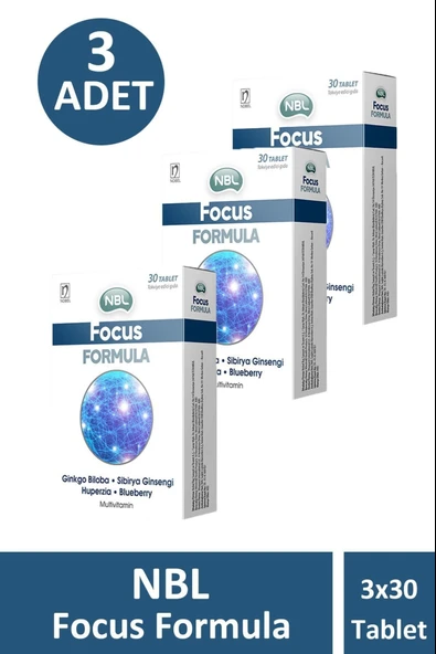 Nbl Focus Formula 30 Tablet 3 Adet ürün görseli 1