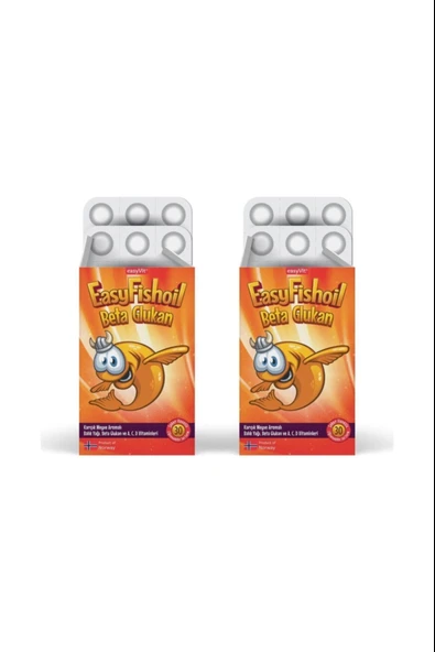 EasyFishoil Beta Glukan Çiğnenebilir 30 Jel Tablet 2 Adet ürün görseli 1
