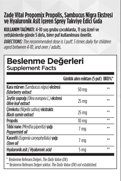 Zade Vital Propomix Sprey 20 ml - Resim 3