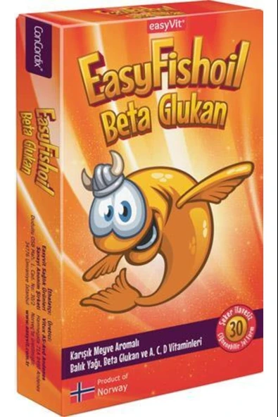 EasyFishoil Beta Glukan Çiğnenebilir 30 Jel Tablet ürün görseli 1