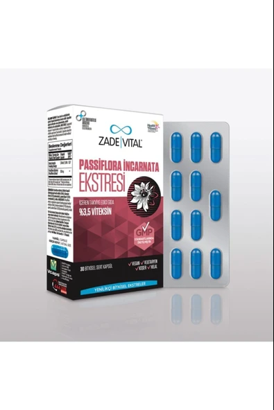 Zade Vital Passiflora 30 Kapsül ürün görseli 1