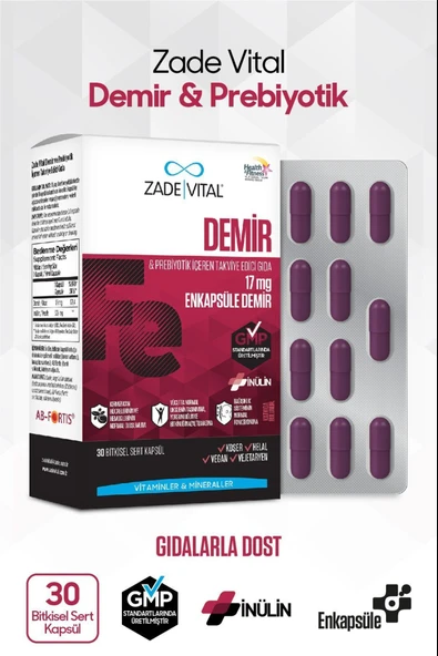 Zade Vital Iron Fe 30 Kapsül - Resim 2