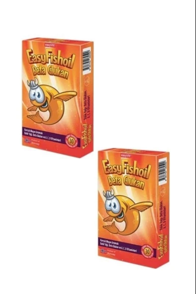 EasyFishoil Beta Glukan Çiğnenebilir 30 Jel Tablet 2 Adet ürün görseli 1