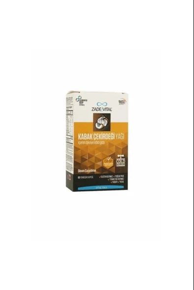 Zade Vital Kabak Çekirdeği Yağı 320 mg 60 Yumuşak Kapsül ürün görseli 1