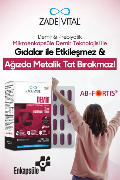 Zade Vital Iron Fe 30 Kapsül ürün görseli 1