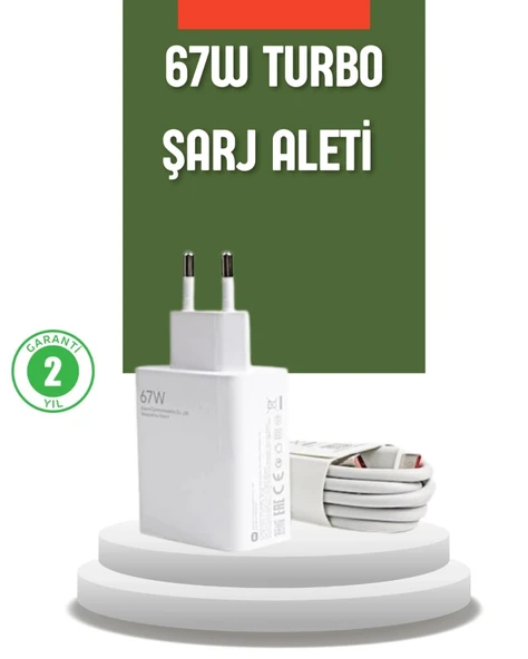 67 Watt Turbo Şarj Cihazı Redmi Note 10 11 12 Uyumlu ürün görseli 1