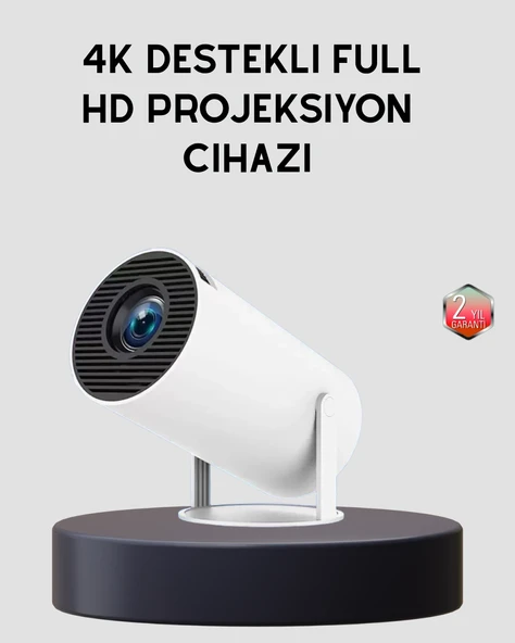 Ev Sineması Projeksiyon Cihazı - 160 Ansı Lümen, 4k Uyumlu Ve Kablosuz Görüntü Aktarımı ürün görseli 1