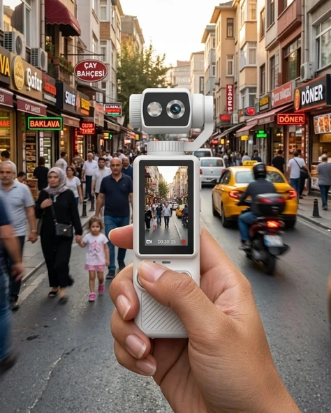 Kompakt 4k Video Kamera Otomatik Netleme Ve Dahili Işık Destekli El Kamerası ürün görseli 1