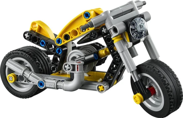 LEGO Technic 42225 Yellow Motorcycle - Resim 3