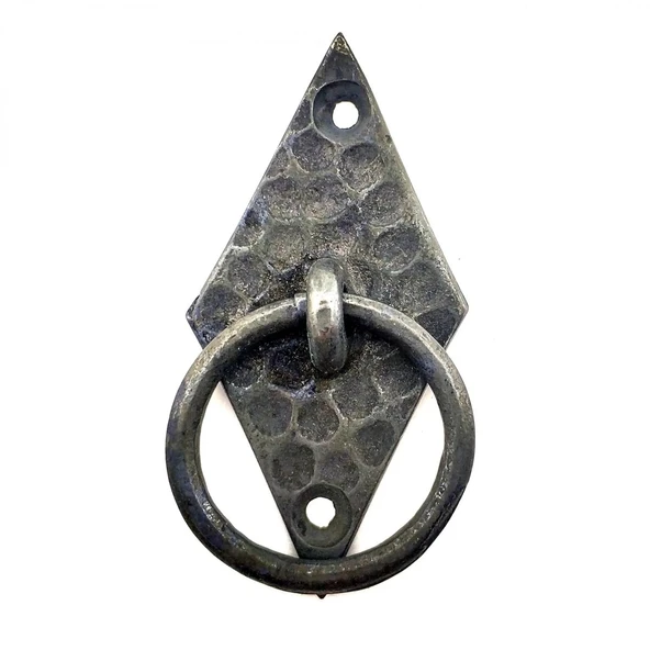 Antika Tarz Dekoratif Pirinç Dik Bakl.a Halka , Mobilya Kulbu - 82x41 Mm, Oksit ürün görseli 1