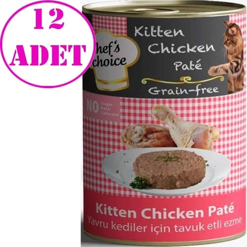 Chefs Choice Tavuklu Yavru Kedi Konservesi 400 gr 12 Adet ürün görseli 1