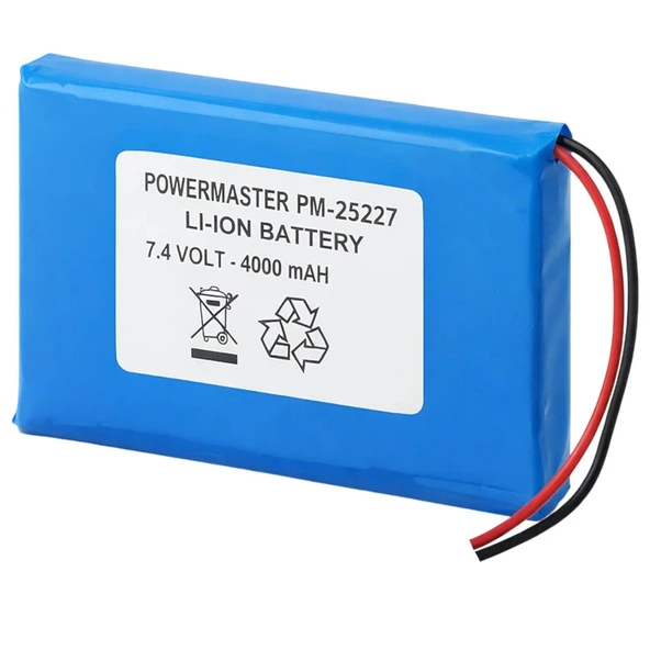 Powermaster PM-25227 7.4V 4000Mah 606090 Lityum İyon (Li-İon) Şarj Edilebilir Yassı Batarya ürün görseli 1