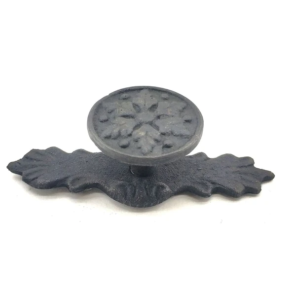 Antika Tarz Dekoratif Pirinç Çiçek Düğme - 27x70 Mm, Oksit ürün görseli 1