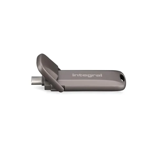 Integral USSD 1 TB Turbo-C USB 3.2 Gen 2×2 Metal USB Flash Sürücü, Ultra Hızlı Taşınabilir SSD ile, 2.000 MB/s'ye kadar Okuma ve 1.800 MB/s'ye kadar Yazma - Dayanıklı çinko alaşımlı tasarım ürün görseli 1
