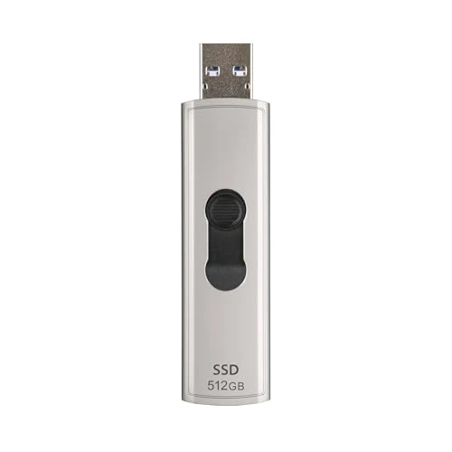 Transcend ESD320A 512 GB Taşınabilir SSD, 10 Gbps USB-A Harici Sürücü, 1050 MB/s'ye kadar, Geri Çekilebilir ve Kablosuz, Birinci Sınıf Metal Kasa TS512GESD320A ürün görseli 1