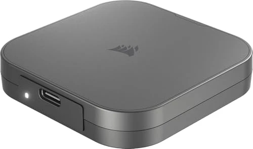 CORSAIR EX300U 1 TB Taşınabilir Harici USB-C SSD - USB 3.2 Type-C Gen2 Bağlantı Noktaları, Tak ve Çalıştır, MagSafe, Kablo Dahil - Windows PC, macOS, iOS, iPadOS, Android - Gri ürün görseli 1