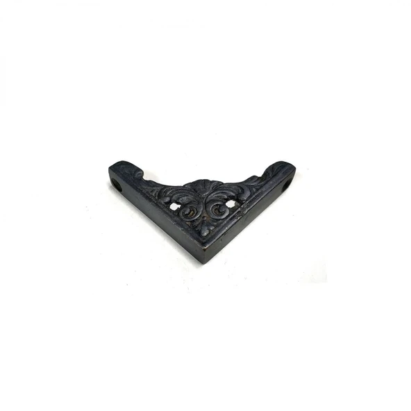 Antika Tarz Dekoratif Pirinç Köşe Süsü - 58x58 Mm, Oksit ürün görseli 1