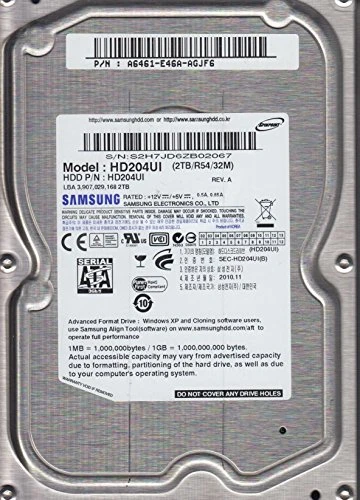 Samsung HD204UI F4 3,5" 2TB 32MB 5400rpm Dahili Sabit Sürücü ürün görseli 1