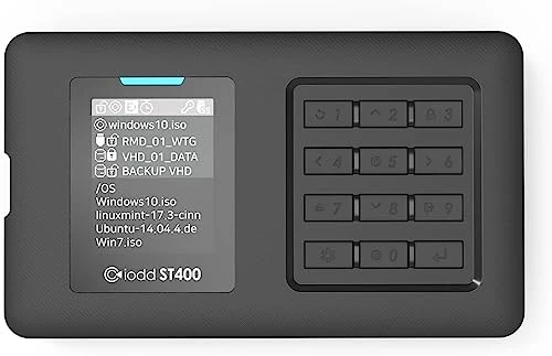 iodd Mini USB 3.0 256-Bit Güvenli Şifreli SSD Sürücü (ST400/2 TB SSD) ürün görseli 1