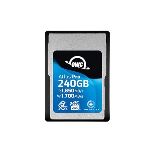 OWC Atlas Pro Yüksek Performanslı Cfexpress 4.0 Tip A 240 GB Bellek Kartı Profesyonel Kalitede 1850 MB/s'ye Kadar Okuma ve 1700 MB/s'ye Kadar Yazma Hızı ürün görseli 1