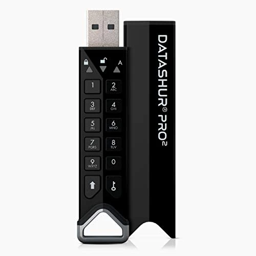 iStorage veriAshur PRO2 64GB | Güvenli flash sürücü | FIPS 140-2 Seviye 3'e göre sertifikalı | Şifre korumalı | Toz/su geçirmez ürün görseli 1