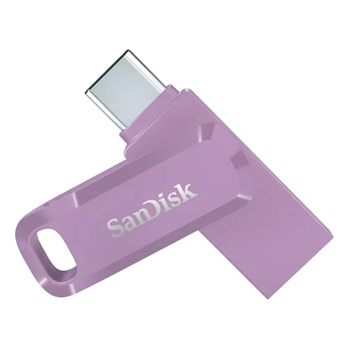 SANDISK Ultra Dual Drive Go 1 TB USB Type-C ve Type-A (Android akıllı telefon depolama alanı, USB Type-C ve Type-A bağlantı noktası, 400 MB/s okuma, anahtarlık olarak kullanılabilir) Lavanta ürün görseli 1