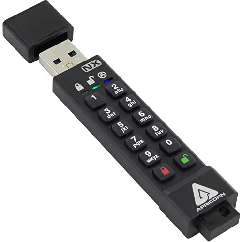 Apricorn Aegis Secure Key 3NX USB Flash Sürücü Şifreli 64 GB USB 3.1 Gen 1 FIPS 140-2 Seviye 3 ürün görseli 1
