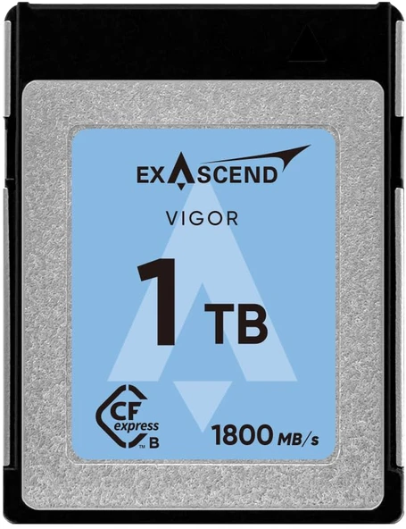 Exascend VIGOR CFexpress Type B 1 TB Sürdürülebilir Yazma Hızı Profesyonel DSLR ve Video Kameralar için RAW 8K Video için 1700 MB/sn. ürün görseli 1