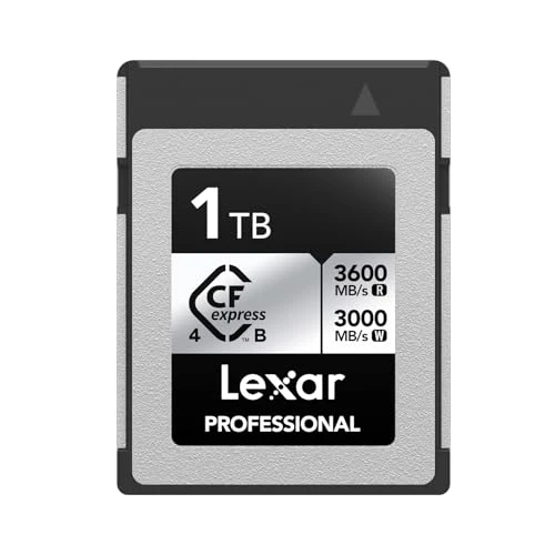 Lexar Professional CFexpress 4.0 Tip B 1 TB, 3600 MB/s'ye kadar okuma, 2600 MB/s'ye kadar yazma hızına sahip Tybe B kartı, 8K Raw video için CF kart, DSLR için CF hafıza kartı, XQD kameralı ters ürün görseli 1