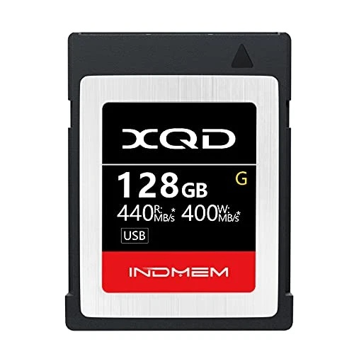 INDMEM XQD 128 GB G Serisi MLC XQD Flash Bellek Kartı 128 GB Maksimum Okuma Hızı 440 MB/s Yazma Hızı 400 MB/s 5'li Paket ürün görseli 1