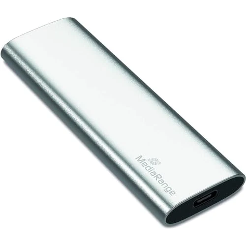 MediaRange Harici SSD sürücüsü 960 GB - 3.2 Gen 2 Flash teknolojisine sahip USB Type-C katı hal sürücüsü, ışık hızında veri aktarımı, 450 MB/s'ye kadar okuma, 420 MB/s'ye kadar yazma ürün görseli 1