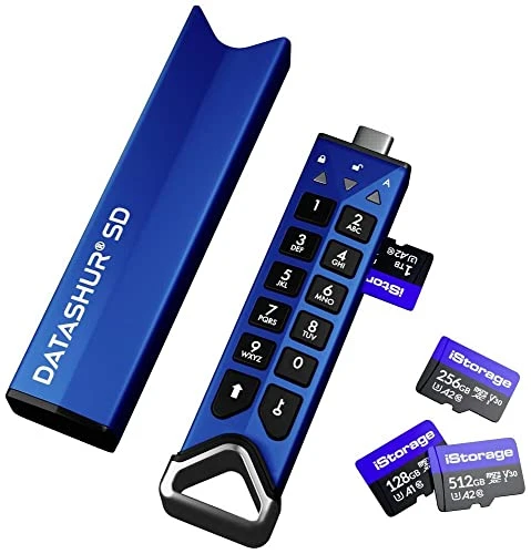iStorage datAshur SD, Çıkarılabilir iStorage microSD Kartlarla Şifrelenmiş USB Flash Sürücü (Ayrı Satılır), Parola Korumalı, Güvenli İşbirliği, FIPS Uyumlu ürün görseli 1