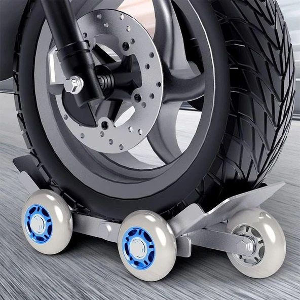 Motosiklet Dolly Tekerliği Ağır İş Makina Taşıma Tekerlik Kolay Manevra ürün görseli 1