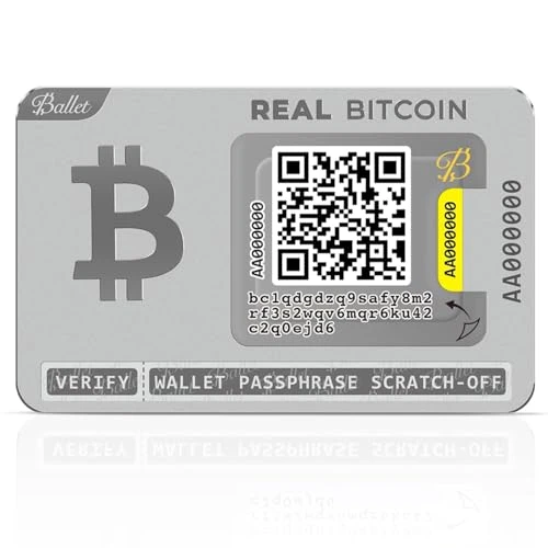 Ballet REAL Bitcoin 5'li Paket - Kripto para birimleri için en basit soğuk depolama kartı, birden fazla kripto para birimini destekleyen donanım cüzdanı ürün görseli 1