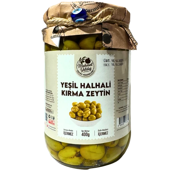 Yeşil Halhali Kırma Zeytin 400g ürün görseli 1