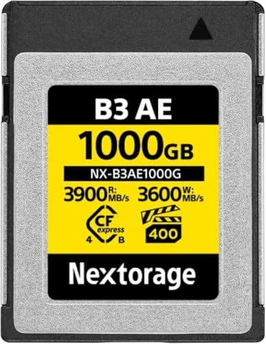 Nextorage Japon Üretici CFexpress 4.0 Tip B Hafıza Kartı Maksimum Okuma Hızı 3900MB/s Yazma Hızı 3600MB/s NX-B3AE CF Express 4.0 typeb nextstorage (1000GB) ürün görseli 1