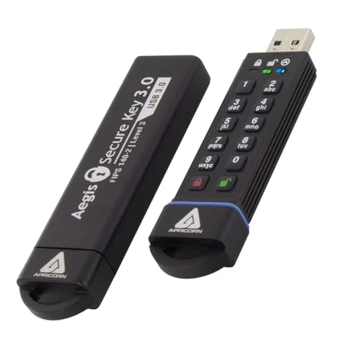 Apricorn Aegis Secure Key 3.0 USB Flash Sürücü Şifreli 120 GB USB ürün görseli 1
